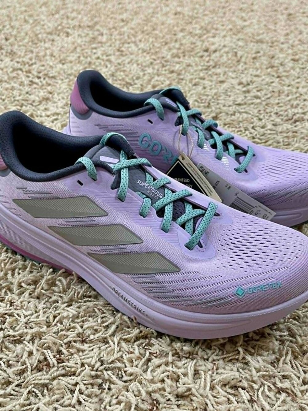 Adidas Women’s Supernova Rise Gore-Tex Road Running Shoes Purple JQ5486, Size 10